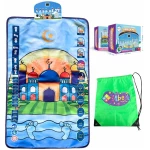 Tapis de prière électronique interactif Musulman pour Enfants - Apprentissage ludique et éducatif de la prière (Bleu)