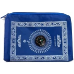 Tapis de prière musulman doux avec boussole, couverture de pèlerinage, tapis de prière antidérapant en relief pour voyage, tapis de prière islamique