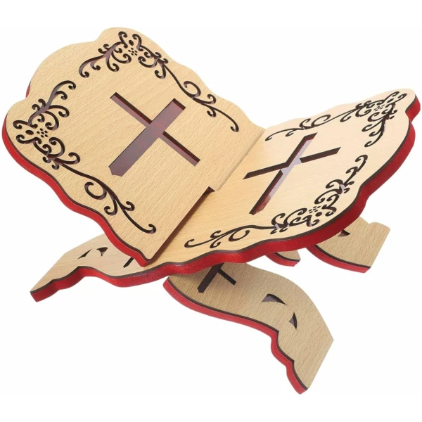 Support De Bible Support De Livre De Prière Support De Livre De Prière 13x9.1 '' Support De Coran Support De Bible Pliable En Bois Support De Livre Sacré Pour Fournitures De Table D'église De Chapelle