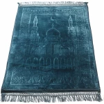 Tapis De Prière Bleu pour Musulman - 120x80 cm