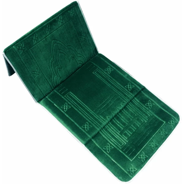 Tapis, Tapis, Tapis de prière, Tapis de prière rembourré, 22x43 '' Tawable Pliable Tapis avec Dos Repos ＆ poignée de Transport, Tapis de prière Islamique Amorti