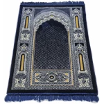 Tapis de prière islamique – Large double peluche velours Namaz Sajjadah